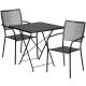 Carnegy Avenue 3-pc Metal Square Outdoor Bistro Set in Black - CGA-XU-203680-BL-HD