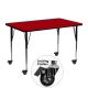 Carnegy Avenue 30.37 inch Red Kids Table