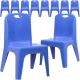 Carnegy Avenue - Blue Plastic Stack Chairs (Set of 10) - CGA-YU-158110-BL-HD