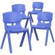 Carnegy Avenue 4-Pack Blue Plastic Stackable School Chair with 13.25 in. Seat Height