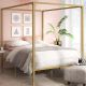 Zinus - Patricia Gold Metal Queen Canopy Platform Bed Frame