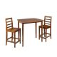 Silverwood Furniture Reimagined Bennett 3-Piece Brown Wood Drop Leaf Pub Dining (Set)