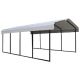 Arrow 12 ft. W x 20 ft. D x 7 ft. H Eggshell Galvanize Steel Carport, Car Canopy and Shelter