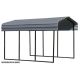 Arrow 10 ft. x 15 ft. x 9 ft. Charcoal Carport