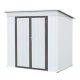 6 ft. W x 4 ft. D Galvanized Double Door Metal Shed(21 sq. ft.) Outdoor Storage Tool Shed for Garden/Backyard/Patio/Lawn