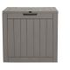 WEN Outdoor 31 Gal. Indoor/Outdoor Storage Box with Lockable Lid for Patio Cushions,Polypropylene Grey Deck Box