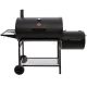 Char Griller Smokin' Champ Charcoal Grill Horizontal Smoker in Black