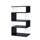 Coaster 63-inch Black Wood 4-shelf Etagere Bookcase w/ Open Back