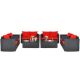 Costway Black 8-Piece Wicker Patio Conversation Set with Red Cushions
