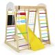 Costway Indoor Playground Climbing Gym Kids Wooden 8 in 1 Climber Playset for Children