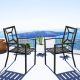 Nuu Garden Stacking Wrought Iron Outdoor Patio Bistro Chair (2-pk)