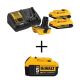 DEWALT 18-Volt to 20-Volt MAX Lithium-Ion Battery Adapter Kit w/ 20-Volt MAX XR Premium Li-Ion 5.0Ah Battery Pack (2-Pack)