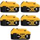 DEWALT 20V MAX XR Premium Lithium-Ion 5.0Ah Battery (5 Pack)