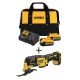DEWALT ATOMIC 20-Volt MAX Li-Ion Brushless Cordless Oscillating Tool with Premium Battery 5.0Ah (2-Pack), Charger and Kit Bag