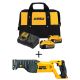 DEWALT 20-Volt MAX Lithium-Ion Cordless Reciprocating Saw with Premium Battery Pack 5.0 Ah (2-Pack), Charger and Kit Bag