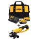 DEWALT 20-Volt MAX Lithium-Ion Cordless 4-1/2 in. to 5 in. Grinder w/ (2) 5Ah Batteries, Charger and Kit Bag