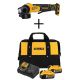 DEWALT 20-Volt MAX XR Cordless Brushless 4-1/2-in Paddle Switch Small Angle Grinder w/ (2) 20-Volt 5.0Ah Batteries & Charger