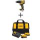 DEWALT ATOMIC 20-Volt MAX Cordless Brushless Compact 1/2 in. Hammer Drill (Tool-Only) with 5Ah Battery (2-Pack), Charger & Bag