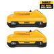 DEWALT 20-Volt MAX Compact Lithium-Ion 4.0Ah Battery Pack (2-Pk)