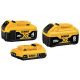 DEWALT 20V MAX XR Premium Lithium-Ion 6.0 Ah Battery, 20V MAX XR 4.0 Ah Battery and 20V MAX 2.0 Ah Battery