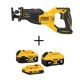 DEWALT 20V MAX XR Cordless Brushless Reciprocating Saw w/20V MAX XR 6Ah Battery, 20V MAX XR 4Ah Battery & 20V MAX 2Ah Battery