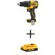 DEWALT ATOMIC 20-Volt MAX Cordless Brushless Compact 1/2 in. Hammer Drill (Tool-Only) with 20V Compact Lithium-Ion 2Ah Battery