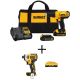 DEWALT 20-Volt MAX Li-Ion Cordless 1/2 inch Drill/Driver Kit w/ Bare 20-V Cordless 1/4 inch Impact Driver & 20-V 4 Ah Battery
