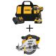 DEWALT 20-Volt MAX XR Lithium-Ion Brushless Cordless 1/2 inch Drill/Driver w/ 20-V Cordless 6-1/2 inch Circular Saw (Tool-Only)