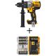 DEWALT 20-Volt MAX XR Cordless Brushless 3-Speed 1/2 in. Hammer Drill (Tool-Only) with MAXFIT Screwdriving Set (35-Piece)