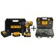 DEWALT 20-Volt MAX XR Lithium-Ion Cordless Premium 1/2 in. Brushless Hammer Drill Kit with Bonus 142-Piece Mechanics Tool Set