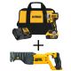 DEWALT 20-Volt MAX Lithium-Ion Cordless 1/4 inch Impact Driver w/ 20-Volt Lithium-Ion Cordless Reciprocating Saw (Tool-Only)