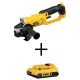 DEWALT 20V MAX Cordless 4.5 in. - 5 in. Grinder and 20V MAX Compact Lithium-Ion 2.0Ah Battery