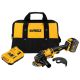DEWALT FLEXVOLT 60-Volt MAX Lithium-Ion Cordless Brushless 4-1/2 in. Angle Grinder with Battery 2Ah, Charger and Contractor Bag