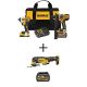 DEWALT 20V Cordless Brushless Hammer Drill/Driver Combo Kit(2-Tool) with 20V Oscillating Tool(Tool-Only) and FLEXVOLT 6 Ah Battery