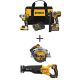 DEWALT 20V MAX Cordless Brushless Hammer Drill/Driver Combo Kit(2-Tool) w/ 20V 7-1/4 in. Circ Saw & 20V Recip Saw(Tools Only)