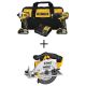 DEWALT Atomic 20-Volt Max Cordless Brushless Hammer Drill/Impact Combo Kit (2-Tool) w/20-Volt 6-1/2-in. Circular Saw(Tool-Only)