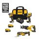 DEWALT 20-Volt MAX Lithium-Ion Cordless Brushless Combo Kit (4-Tool) with (2) 4.0 Ah Batteries, Charger and Kit Bag