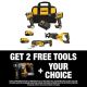 DEWALT 20V MAX Lithium-Ion Cordless Brushless Combo Kit (4-Tool) and ATOMIC 20V MAX Brushless 5/8 in. SDS + Hammer Drill