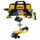 DEWALT 20-Volt MAX Lithium-Ion Cordless Combo Kit (4-Tool) with Bonus Bare Cordless 4-1/2 in. Angle Grinder