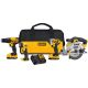 DEWALT 20-Volt MAX Lithium-Ion Cordless Combo Kit (4-Tool) with (2) Batteries 2.0Ah, Charger and Tool Bag