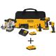 DEWALT 20-Volt MAX Lithium-Ion Cordless Combo Kit (4-Tool) with (2) Batteries 2Ah, Charger, Tool Bag and Bonus Battery Pack 2Ah