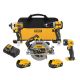 DEWALT 20-Volt MAX Cordless Combo Kit (4-Tool) with (2) 5.0 mAh Batteries and Charger