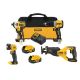 DEWALT 20-Volt Lithium-Ion Cordless Brushless Combo Kit (4-Tool) with Two 5.0 mAh Batteries and Charger