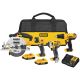 DEWALT 20-Volt MAX Lithium-Ion Cordless Combo Kit (4-Tool) w/ (2) Batteries 2.0Ah, Charger & Tool Bag