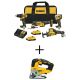 DEWALT ATOMIC 20V MAX Lithium-Ion Cordless Brushless Combo Kit (4-Tool) and 20V MAX XR Cordless Brushless Jigsaw