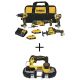 DEWALT ATOMIC 20V MAX Cordless Brushless Combo Kit (4-Tool) and ATOMIC 20V MAX Cordless Brushless Compact 1-3/4 in. Bandsaw
