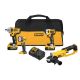 DEWALT 20 Volt MAX Lithium-Ion Cordless Combo Kit (4-Tool) with Two Batteries 5.0 Ah, Charger and Bag