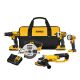 DEWALT 20-Volt Max Lithium-Ion Cordless Combo Kit (5-Tool) w/ (2) Batteries 2Ah, Charger & Tool Bag