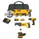DEWALT 20-Volt MAX Li-Ion Cordless Combo Kit (5-Tool) with 20-Volt MAX XR Li-Ion Brushless 5 inch Random Orbit Sander(Tool-Only)