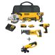 DEWALT 20-Volt MAX Li-Ion Cordless Combo Kit (5-Tool) with 20-Volt MAX Li-Ion Cordless 4-1/2 inch to 5 inch Grinder (Tool Only)